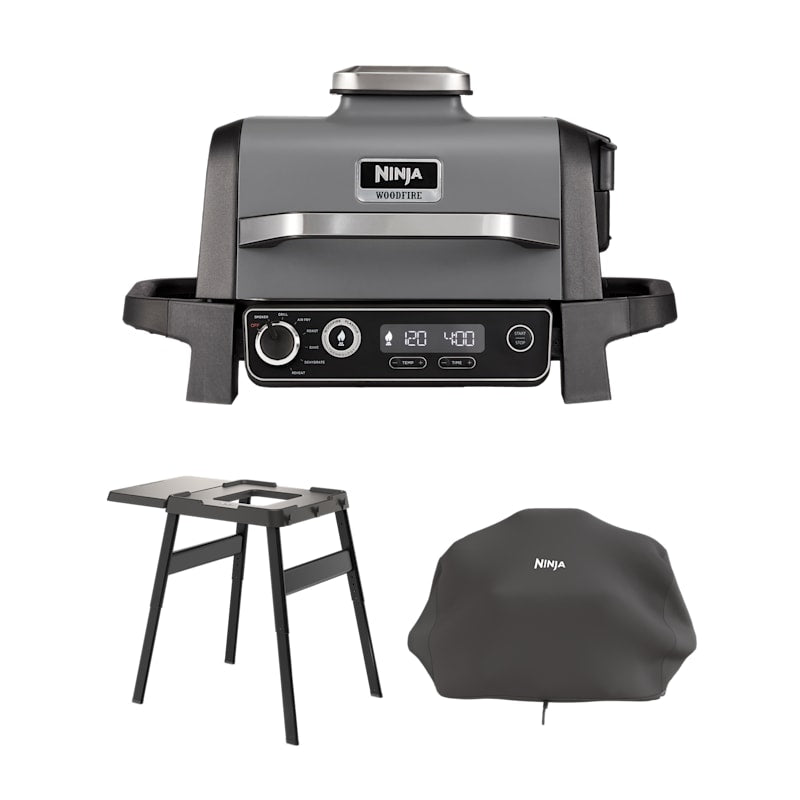 Woodfire Electric BBQ Grill & Smoker with Stand & Cover - product image 1 Woodfire Electric BBQ Grill & Smoker with Stand & Cover - product image 1